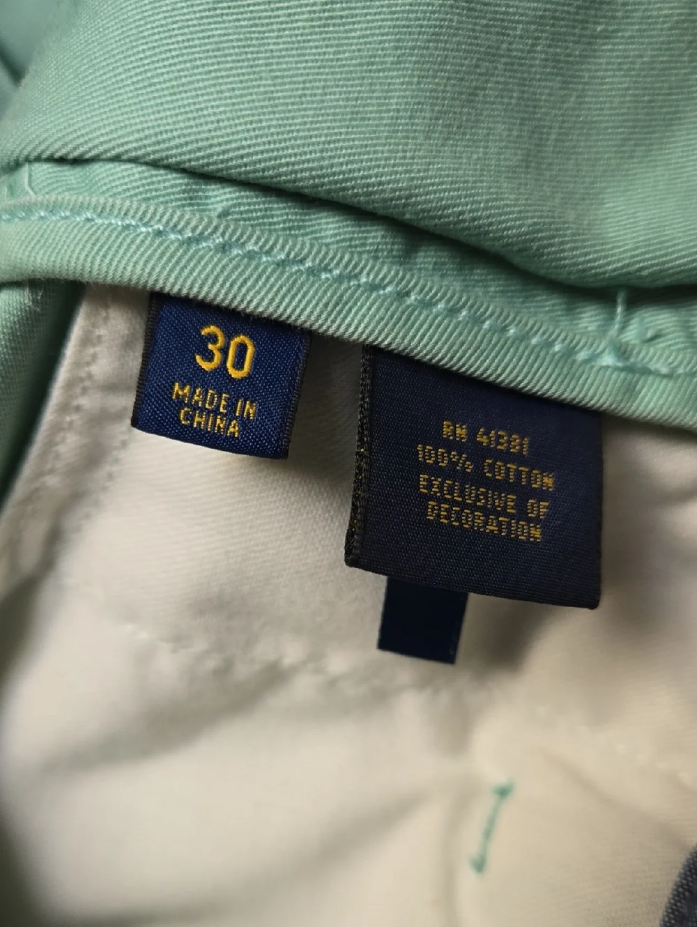 Polo Ralph Lauren Green Cotton Shorts Relaxed Fit Classic Preppy 30